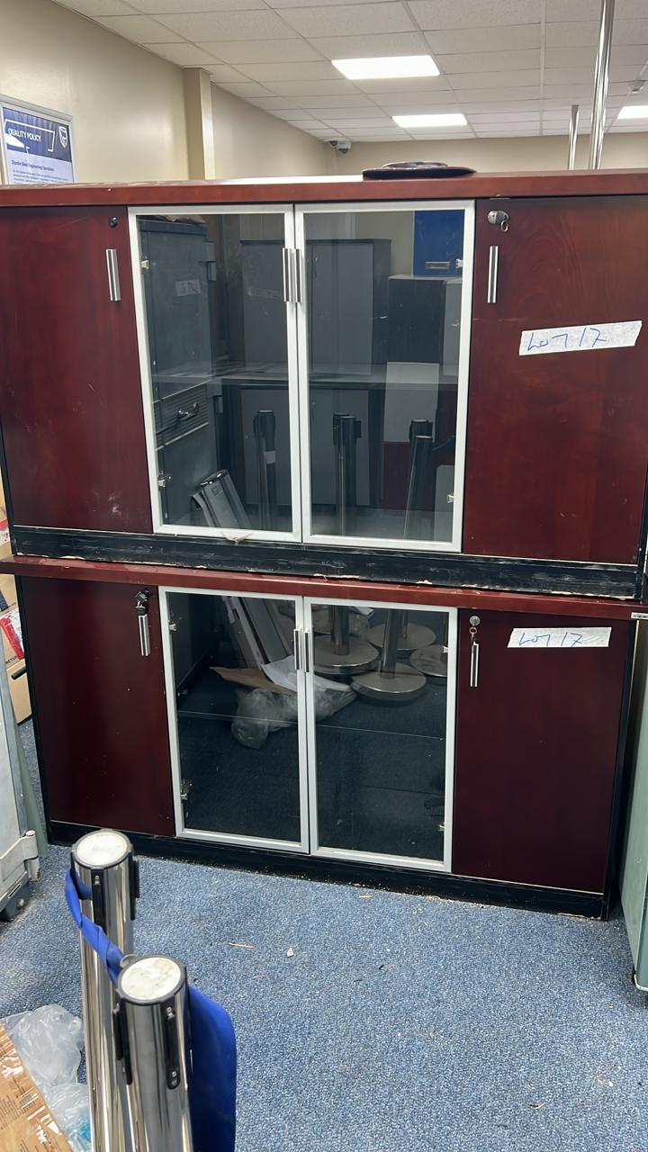 2 4-Door wooden cabinets