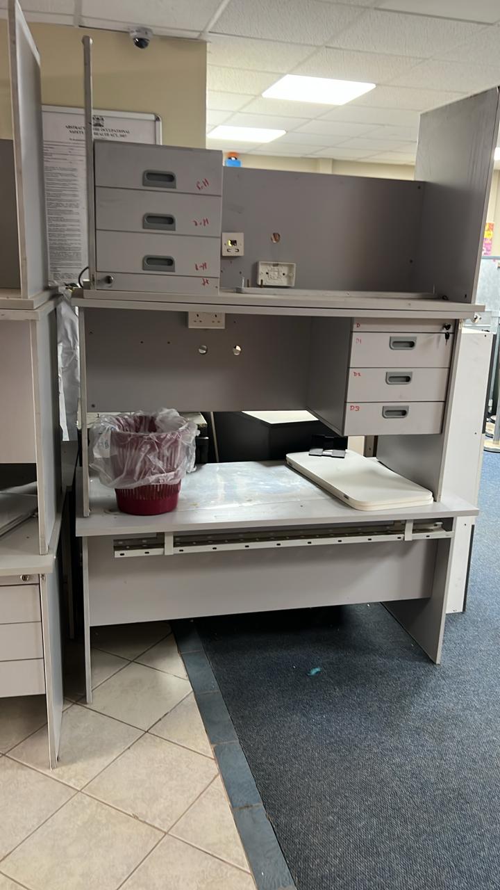 6  Single pedestal desks