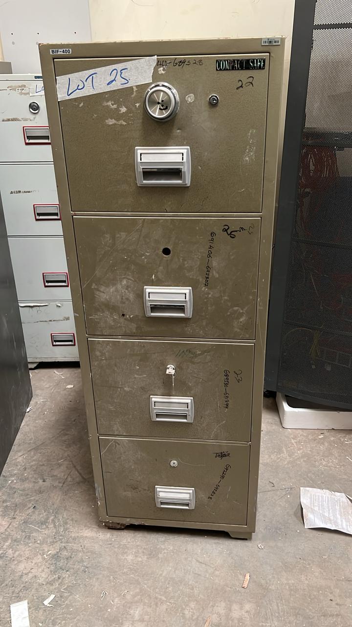 Compact fire proof safe
