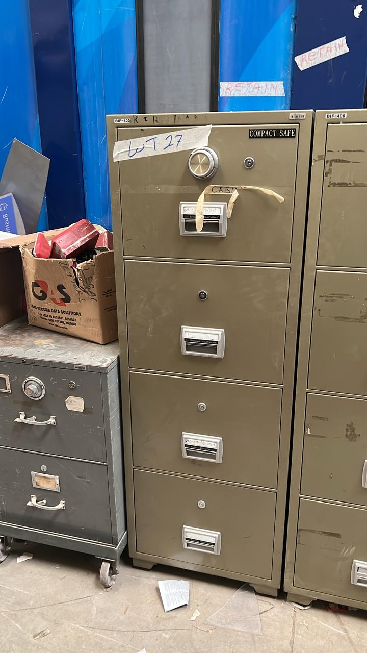 Compact fire proof safe