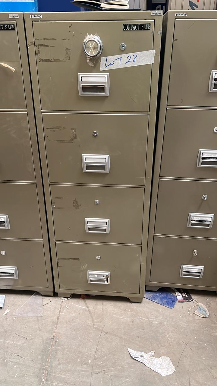 Compact fire proof safe