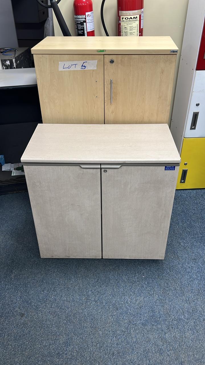 2 2-Drawer wooden cabinets