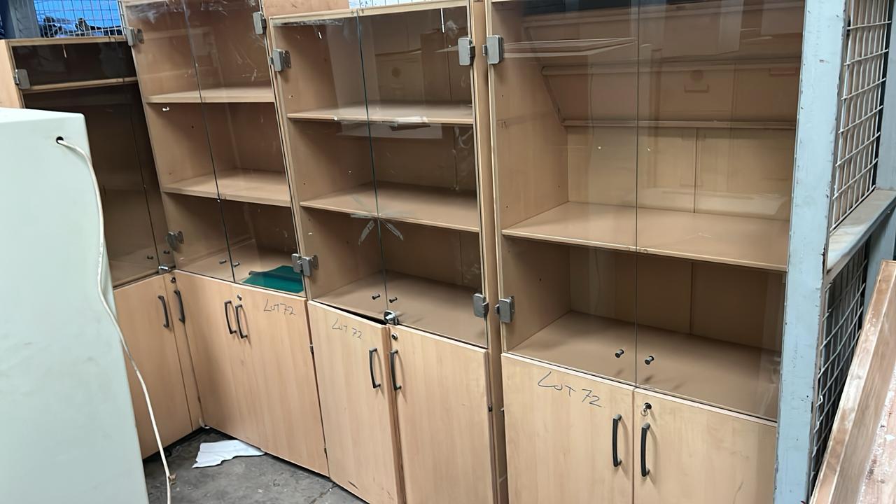 5 Glass door cabinets