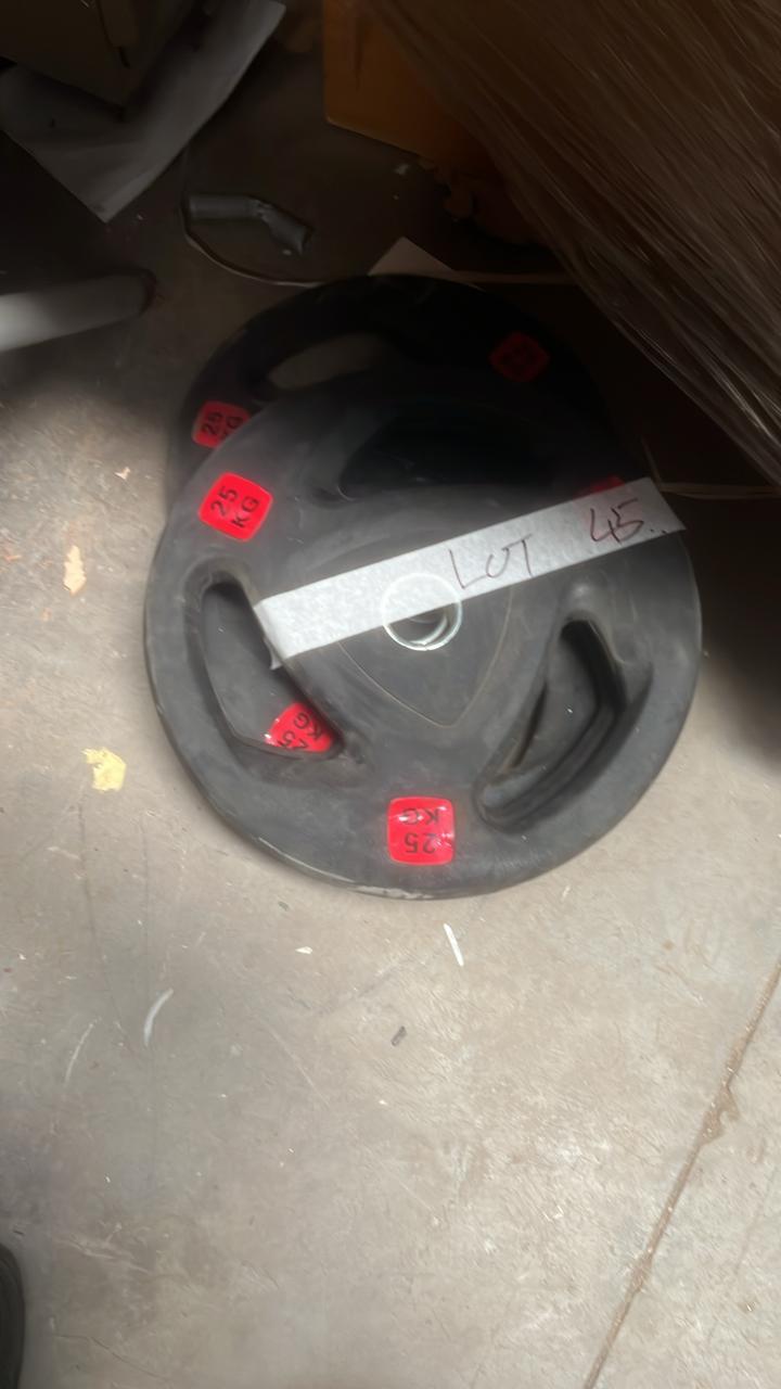 (4) 25kg weight plates