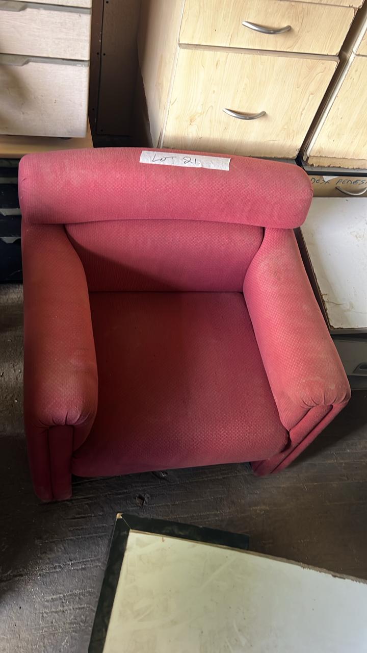 Red 4-seater sofa set